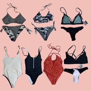 Lot of 5 Brand New Swimsuits – One-Pieces & Bikinis (Size S)